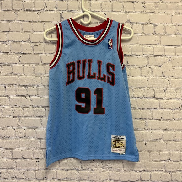 Mitchell & Ness Dennis Rodman NBA 91 Jersey Youth Size Large - Picture 2 of 11